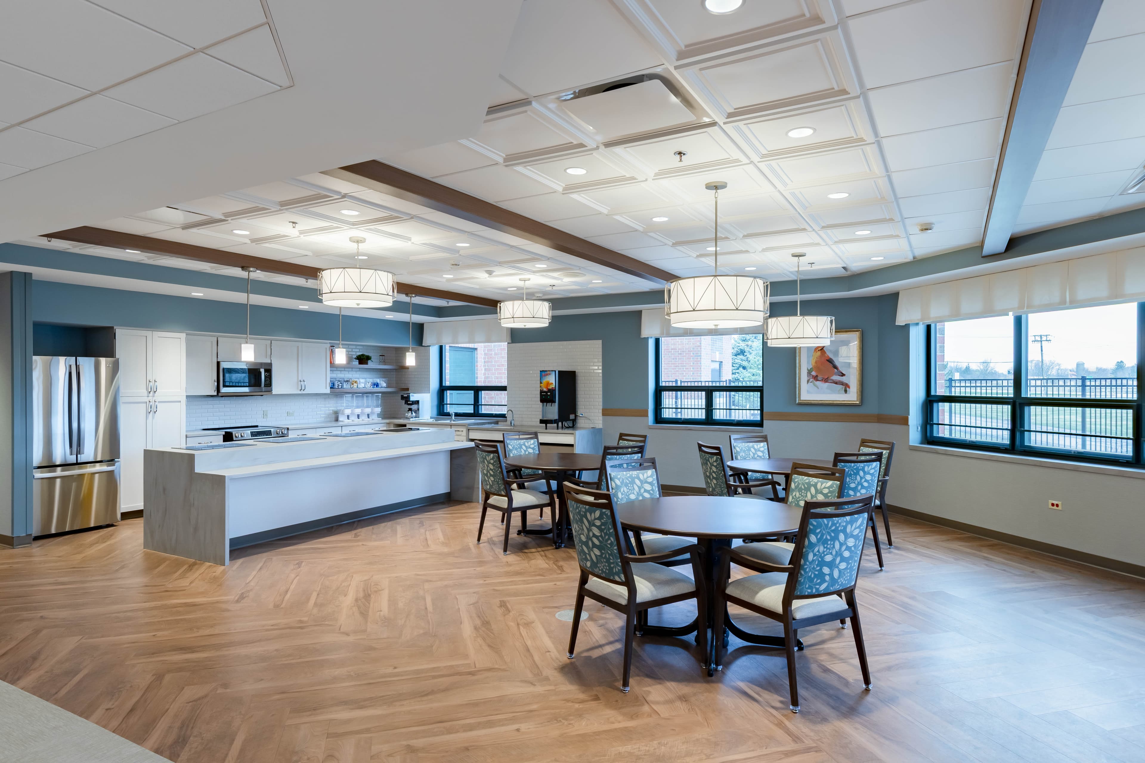 Memory care kitchen area
